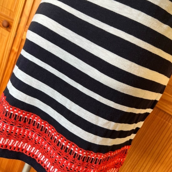 NWT Talbots Small Petite Stripe Skirt w/ Crochet Detail - Picture 5 of 9